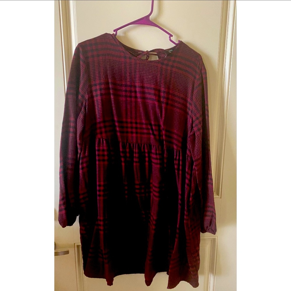 WILD FABLE Plaid Flannel Baby Doll Dress